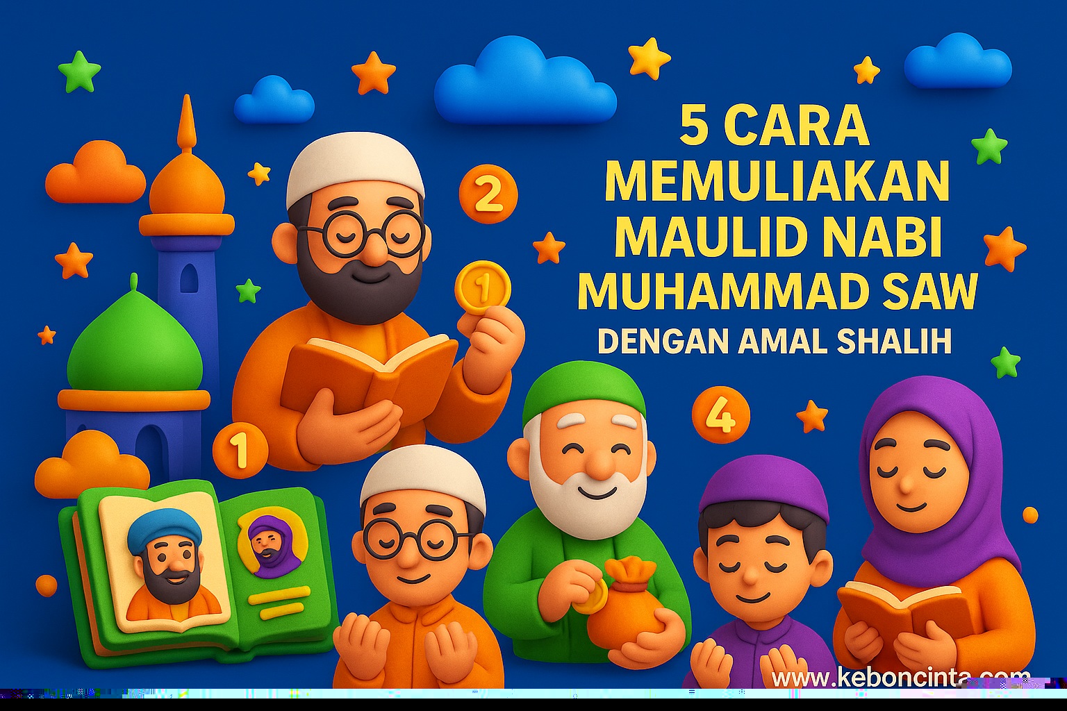 5 Cara Memuliakan Maulid Nabi Muhammad SAW dengan Amal Shalih